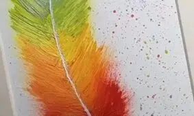آموزش نقاشی پر با مسواک/ ویدئو