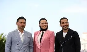  نوید محمدزاده، پیمان معادی و ترانه علیدوستی در مراسم فتوکال جشنواره کن