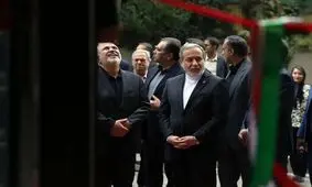  خنده‌های ظریف در کنار عراقچی در مراسم بزرگداشت کمال خرازی/ تصاویر

