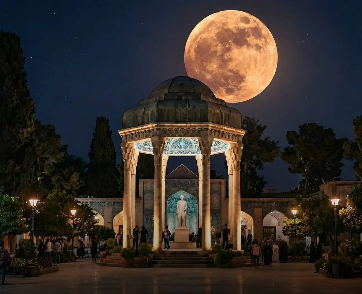 تصاویری بسیار زیبا از ماه کامل توت‌فرنگی امشب/ عکس
