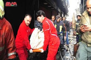 آتش‌سوزی مرگبار در مجتمع تجاری دمشق/ عکس