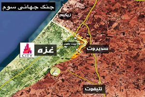نقشه ای از درگیری های امشب غزه پس از حمله زمینی ارتش رژیم صهیونیستی / درگیری ها در سه جهت شمال، شمال شرق و شرق بیت حانون و جبالیا ادامه دارد