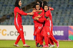 پیروزی تیم ملی فوتبال زنان مقابل تاجیکستان

