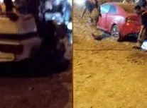 تصادف زنجیره‌ای ۳ خودرو در جزیره قشم خبرساز شد/ ویدئو