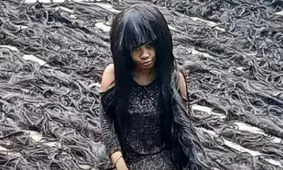 ساخت بلندترین کلاه گیس دست ساز جهان