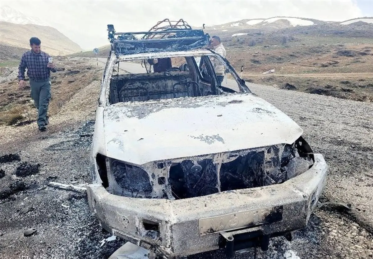 حمله هوایی به خودروی امداد و نجات هلال‌احمر در سپیدان در استان فارس 

