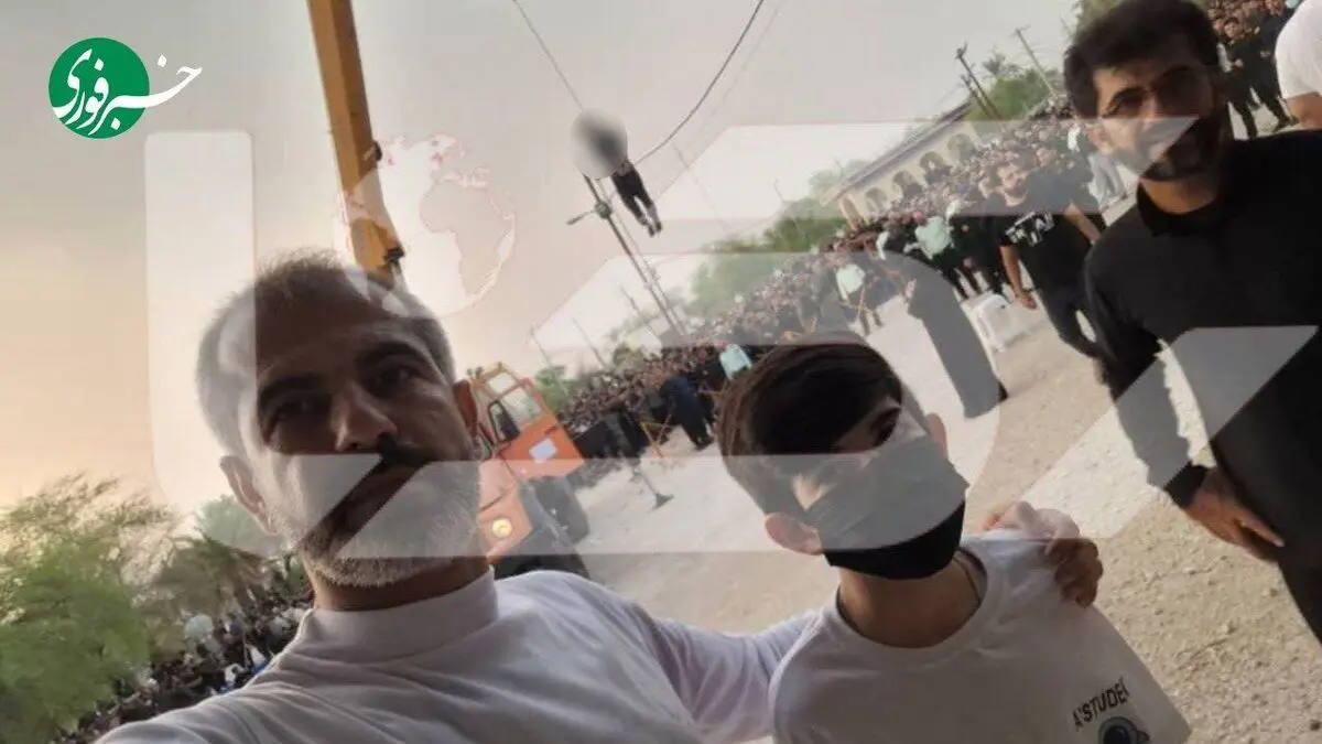لحظه قصاص قاتل ۴ عضو یک خانواده در لارستان فارس/ ویدئو 