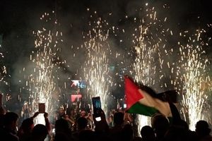 حضور مردم اردبیل در میدان فلسطین و شادی از تنبیه رژیم متجاوز صهیونیستی/ ویدئو