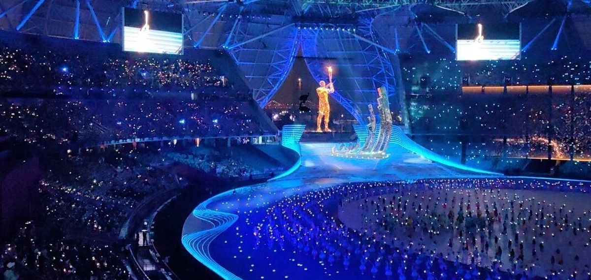  بشار اسد و همسرش در افتتاحیه بازی‌های آسیایی