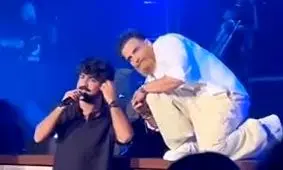 اجرای زنده عرفان طهماسبی وسط کنسرت معین زندی/ ویدئو