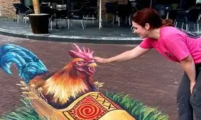 هنر خیابانی؛ شاهکارهای سه‌بعدی دختر هلندی که در خیابان منظره‌های خیالی خلق می‌کند 