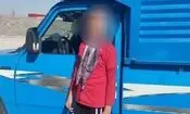 توقیف وانت نیسان با رانندگی دختر ۱۱ ساله