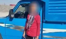 توقیف وانت نیسان با رانندگی دختر ۱۱ ساله