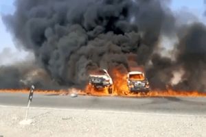  فاجعه برای وانت های سوخت بر در قلعه گنج کرمان/ ویدئو