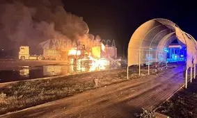 حمله پهپادی گسترده روسیه به تاسیسات غلات اوکراین در رود دانوب

