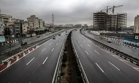 فرونشست آسفالت در اتوبان باکری 