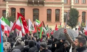 تجمع مردم ترکیه در حمایت از ایران
