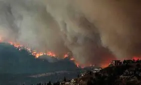 صحنه‌های آخرالزمانی از آتش‌سوزی در کانادا