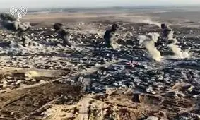 بمباران دیوانه وار رژیم صهیونیستی/ ویدئو