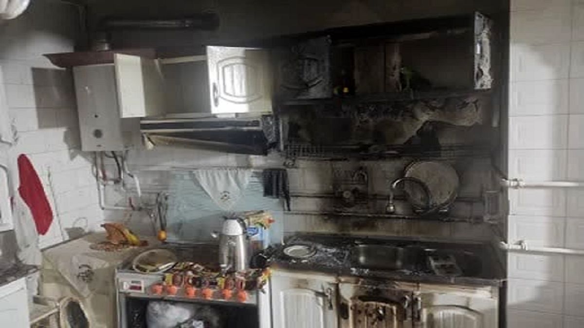 آتش سوزی منزل مسکونی در مینودر قزوین