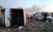 واژگونی خونین اتوبوس مسافربری در جاده کوثر اردبیل