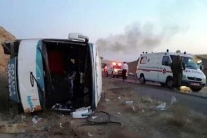 واژگونی خونین اتوبوس مسافربری در جاده کوثر اردبیل