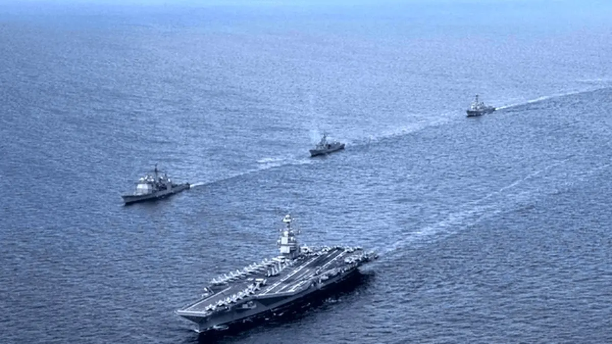 ناو جرالد فورد بعد از گریز از تیررس ایران به منطقه بازگشت
