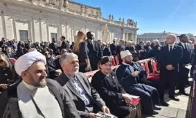 حضور وزیر فرهنگ ایران در مراسم تشییع پاپ/ ویدئو


