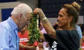 بازدید بایدن و همسرش از جزیره سوخته/ تصاویر