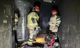 حریق ساختمان اداری در بزرگراه شهید ستاری