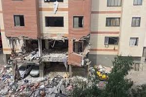 شدت انفجار مجتمع مسکونی در پردیسان قم/ ویدئو