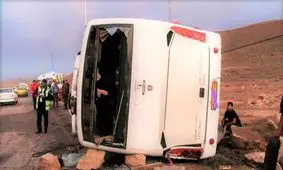 واژگونی اتوبوس در محور هندیجان