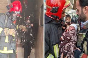 ۱۷ مسافر از آتش سوزی یک هتل آپارتمان در مشهد نجات یافتند

