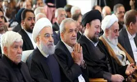 حضور پزشکیان و حسن روحانی در مراسم افتتاح بیمارستان آیت الله هاشمی رفسنجانی/ عکس