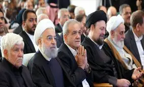حضور پزشکیان و حسن روحانی در مراسم افتتاح بیمارستان آیت الله هاشمی رفسنجانی/ عکس