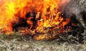 مرگ یک کشاورز در حادثه آتش‌سوزی