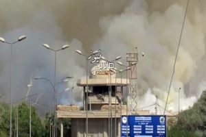 آتش‌سوزی در مقر الحشد الشعبی در منطقه سبز بغداد