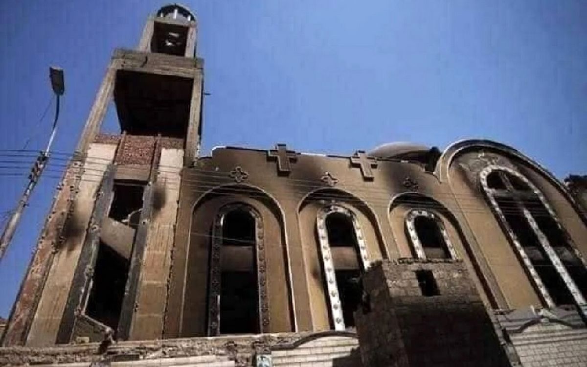 آتش‌سوزی در یک کلیسا در مصر با ۳۵ کشته و ۴۵ زخمی