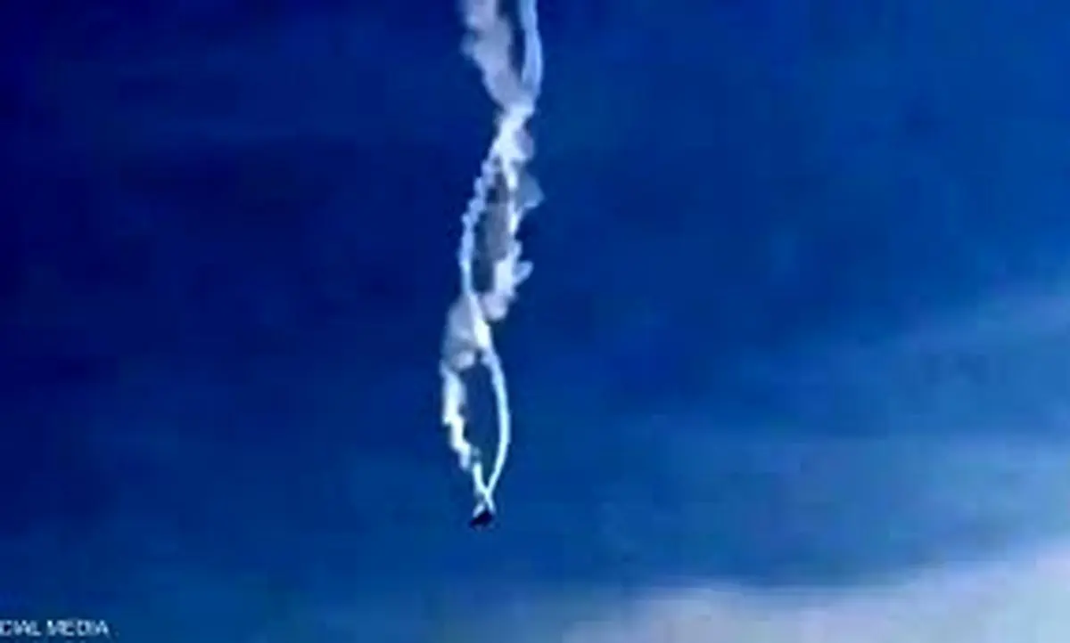 سقوط هواپیمای نظامی ترکیه در گرجستان/ ویدئو