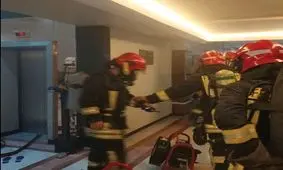 شعله های آتش در زیرزمین هتل خاموش شد