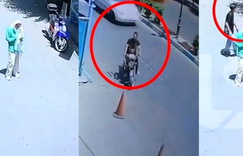 ویدئوی لحظه سرقت 15 ثانیه ای موبایل زن جوان تهرانی در خیابان خیام/ پلیس در حال شناسایی سارقان است