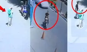 ویدئوی لحظه سرقت 15 ثانیه ای موبایل زن جوان تهرانی در خیابان خیام/ پلیس در حال شناسایی سارقان است