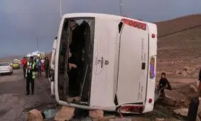واژگونی اتوبوس حامل زائرین در مسیر ایلام _مهران