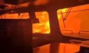 قطار باری در محاصره آتش‌سوزی مهیب جنگلی کانادا/ ویدئو