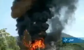 آبشار مصنوعی گرگان در آتش سوخت/ ویدئو

