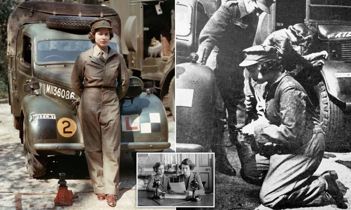 تصاویری متفاوت از ملکه الیزابت در دوران جنگ؛ راننده کامیون، تعمیرکار و سرهنگ افتخاری