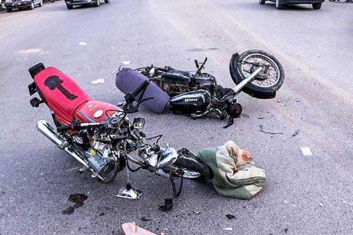 مرگ زن موتورسوار در تصادف شدید