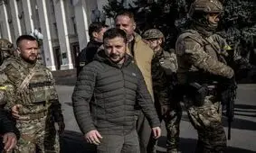 رئیس‌جمهور اوکراین در خرسون: تا پس گرفتن کامل کشورمان از روسیه، پیش می رویم

