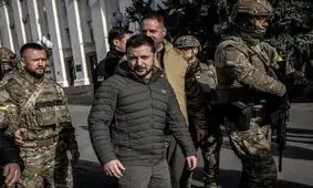 رئیس‌جمهور اوکراین در خرسون: تا پس گرفتن کامل کشورمان از روسیه، پیش می رویم

