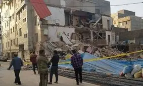 ریزش یک ساختمان ۳ طبقه در تهران / حال عمومی ساکنان چگونه است؟